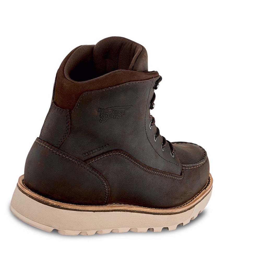 Red Wing Traction Tred Lite 6-inch Soft Toe Men's Waterproof Boots Coffee | ZA 58UZG